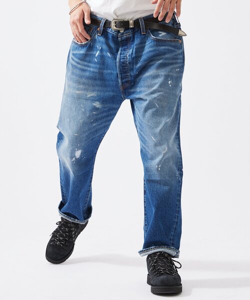 Levi's（リーバイス）の「LEVI’S(R)/リーバイス(R) 別注 501(R) Selvedge Paint Splatters L26（デニムパンツ・メンズ・コバルトブルー・40）」の16枚目の写真