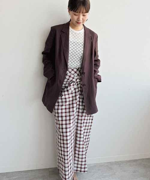 IENA（イエナ）の「ウォッシャブル ソフトリネン2Bジャケット