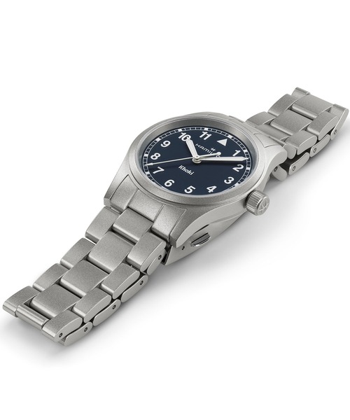 HAMILTON（ハミルトン）の「HAMILTON [ハミルトン] 腕時計 Khaki Field （カーキ フィールド）  クオーツ 33MM ブルー×シルバー（アナログ腕時計・レディース・ブルー・FREE）」の4枚目の写真
