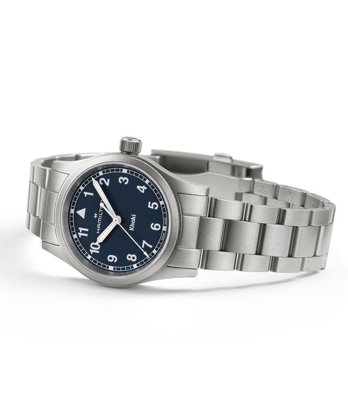 HAMILTON（ハミルトン）の「HAMILTON [ハミルトン] 腕時計 Khaki Field （カーキ フィールド）  クオーツ 33MM ブルー×シルバー（アナログ腕時計・レディース・ブルー・FREE）」の5枚目の写真