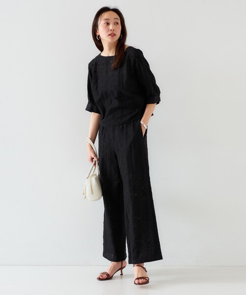 あんずちゃん♥︎専用❣️着物リメイク❣️ 黒のロングブラウス2点 アンタイトル UNTITLED 綿シルク2WAYブラウス （パープル(081