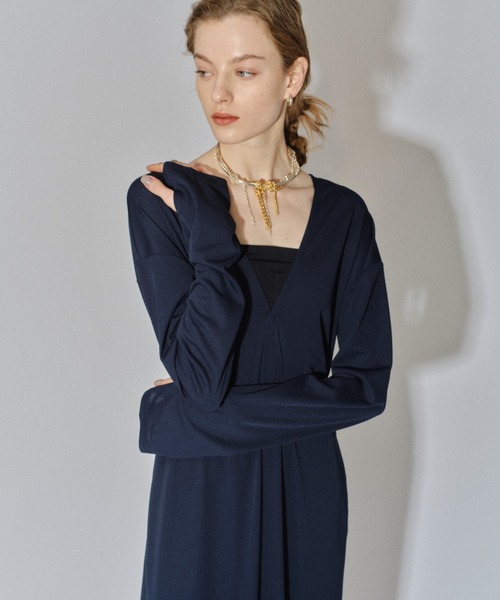 yae（ヤエ）の「2way V-neck dress /2wayVネックドレス（ワンピース