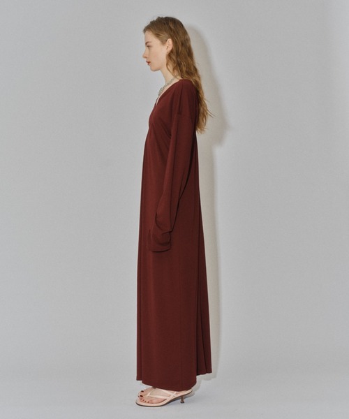 yae(ヤエ)の「2way V-neck dress /2wayVネックドレス(ワンピース・レディース・ボルドー/ブラック/ネイビー・36/38)」の10枚目の写真
