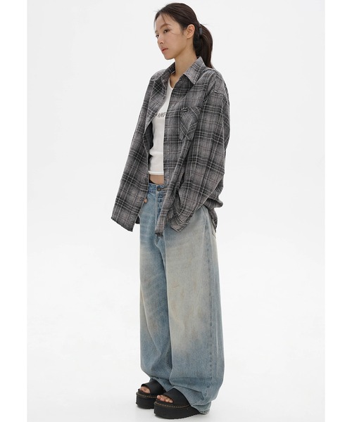 MASONPRINCE（メイソンプリンス）の「ルーズフィット 汚れ加工 デニムパンツ NZK6224【MASONPRINCE】（デニムパンツ・メンズ・ライトブルー・L/M/S/XL）」の13枚目の写真