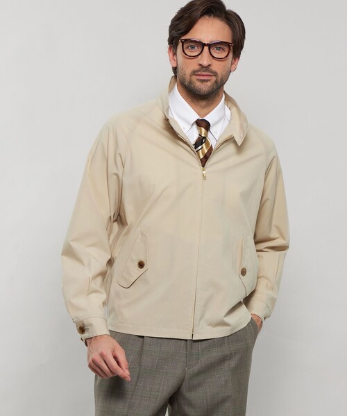 MACKINTOSH LONDON(マッキントッシュ ロンドン)の「ハリントンシャツジャケット(ブルゾン・メンズ・ベージュ/ライトブルー・42/40/38)」の1枚目の写真