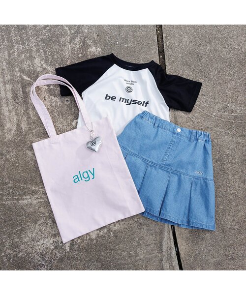 algy（アルジー）の「プリーツスカパン（スカート・キッズ・サックスブルー/アイボリー/グレー/チェック・X-SMALL/MEDIUM/SMALL/XX-SMALL）」の7枚目の写真