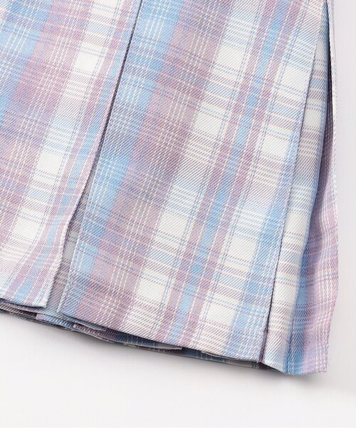 algy（アルジー）の「プリーツスカパン（スカート・キッズ・サックスブルー/アイボリー/グレー/チェック・X-SMALL/MEDIUM/SMALL/XX-SMALL）」の9枚目の写真