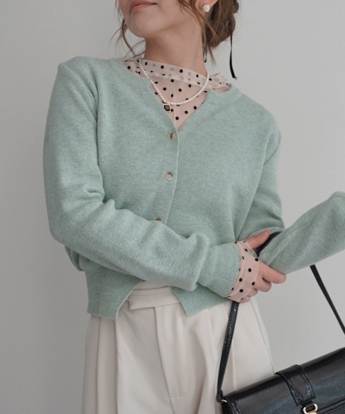 Rashik(ラシク)の「ポルカドットシアートップス(Tシャツ/カットソー・レディース・ベージュ/ブラック・FREE)」の4枚目の写真