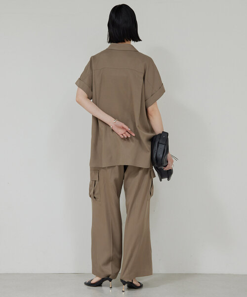 GALLARDAGALANTE（ガリャルダガランテ）の「【セットアップ対応】サテンカーゴパンツ（その他パンツ・レディース・ネイビー/モカ・1/0）」の11枚目の写真