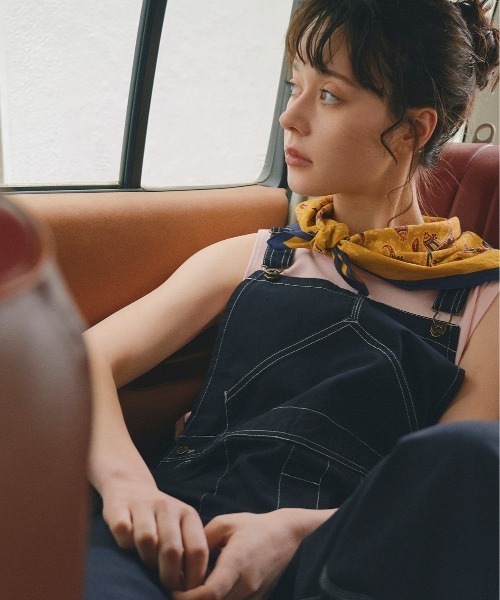 UNIVERSAL OVERALL(ユニバーサルオーバーオール)の「◆【UNIVERSAL OVER ALLコラボ】サロペット(サロペット/オーバーオール・レディース・ホワイト系その他/グリーン/ネイビー・MEDIUM)」の3枚目の写真