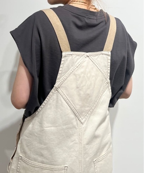 UNIVERSAL OVERALL(ユニバーサルオーバーオール)の「◆【UNIVERSAL OVER ALLコラボ】サロペット(サロペット/オーバーオール・レディース・ホワイト系その他/グリーン/ネイビー・MEDIUM)」の17枚目の写真