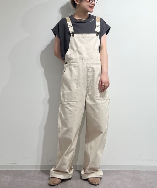 UNIVERSAL OVERALL(ユニバーサルオーバーオール)の「◆【UNIVERSAL OVER ALLコラボ】サロペット(サロペット/オーバーオール・レディース・ホワイト系その他/グリーン/ネイビー・MEDIUM)」の21枚目の写真