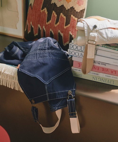 UNIVERSAL OVERALL(ユニバーサルオーバーオール)の「◆【UNIVERSAL OVER ALLコラボ】サロペット(サロペット/オーバーオール・レディース・ホワイト系その他/グリーン/ネイビー・MEDIUM)」の4枚目の写真