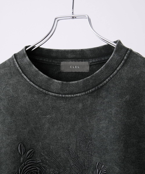 CLEL】Light Oz Embroidered Design Short Sleeve Sweat/ライト