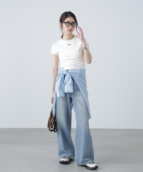 FREE'S MART(フリーズマート)の「◆ロゴ刺繍タグTシャツ(Tシャツ/カットソー・レディース・レッド/ブラック/ホワイト・FREE)」の16枚目の写真