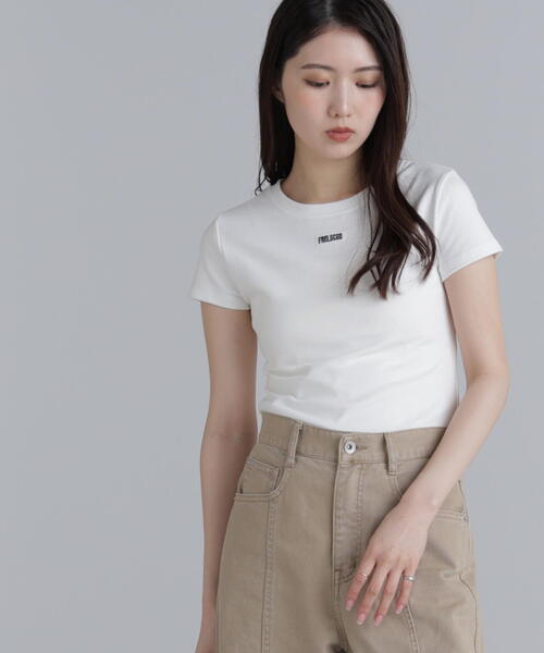 FREE'S MART(フリーズマート)の「◆ロゴ刺繍タグTシャツ(Tシャツ/カットソー・レディース・レッド/ブラック/ホワイト・FREE)」の20枚目の写真