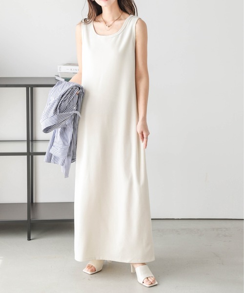 【サラマリカ】別注　Exclusive Dress ノースリーブロングワンピース 楽天市場】【Sara Mallika】 Lurex Stripe Mirror Emb Dress