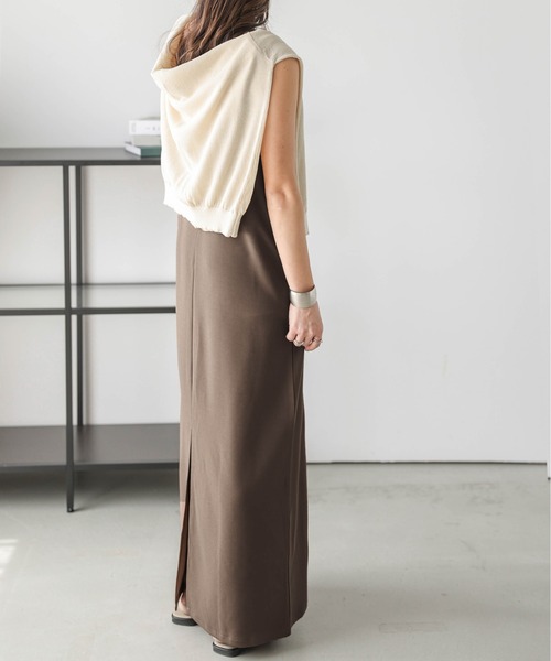 l’aube blanc♡美品ノースリーブロングワンピース ベージュ SNIDEL ノースリーブロングワンピース L ベージュ - メルカリ