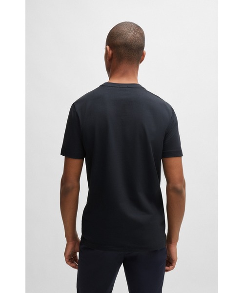 [BOSS] エンブロイダリーロゴTシャツ（レギュラーフィット） BOSS - レギュラーフィットTシャツ ストレッチコットン ロゴエン