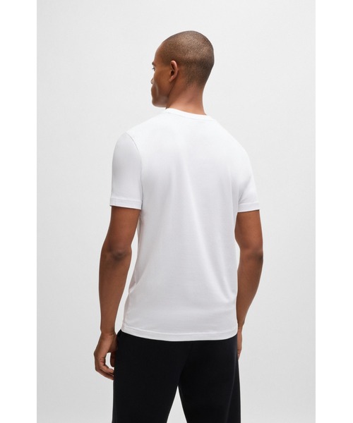 レギュラーフィットTシャツ ストレッチコットン コントラスト
