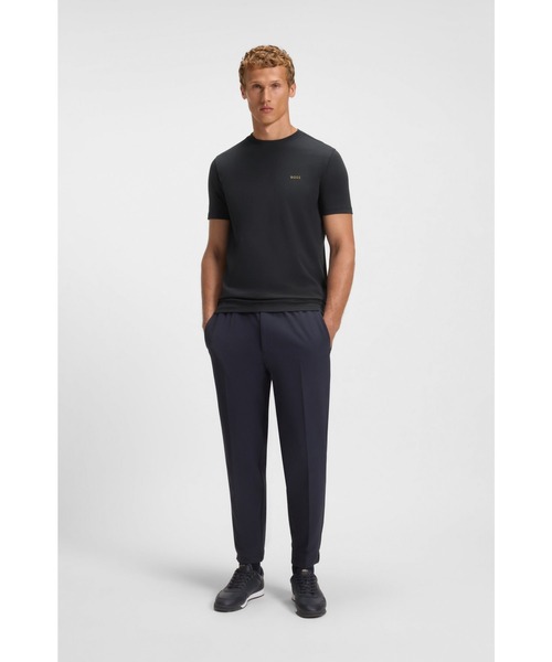 BOSS(ボス)の「レギュラーフィットTシャツ ストレッチコットン コントラストロゴ(Tシャツ/カットソー・メンズ・ブラック/ダークブルー/ホワイト・L/XXL/XL/M/S/XXXL)」の13枚目の写真