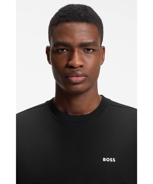 BOSS(ボス)の「レギュラーフィットTシャツ ストレッチコットン コントラストロゴ(Tシャツ/カットソー・メンズ・ブラック/ダークブルー/ホワイト・L/XXL/XL/M/S/XXXL)」の9枚目の写真