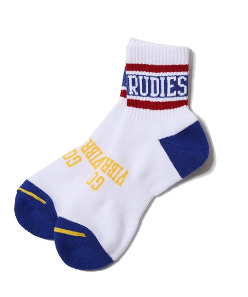 RUDIE'S(ルーディーズ)の「MIGHTY SOCKS(ソックス/靴下・メンズ・ホワイト×ブラック/ホワイト×ブルー・FREE)」の1枚目の写真