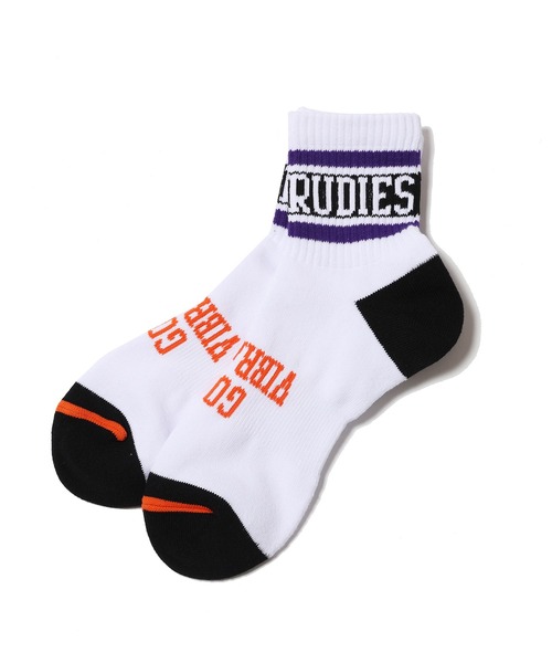 RUDIE'S(ルーディーズ)の「MIGHTY SOCKS(ソックス/靴下・メンズ・ホワイト×ブラック/ホワイト×ブルー・FREE)」の2枚目の写真