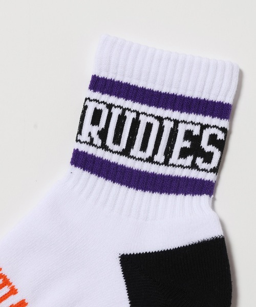 RUDIE'S(ルーディーズ)の「MIGHTY SOCKS(ソックス/靴下・メンズ・ホワイト×ブラック/ホワイト×ブルー・FREE)」の3枚目の写真