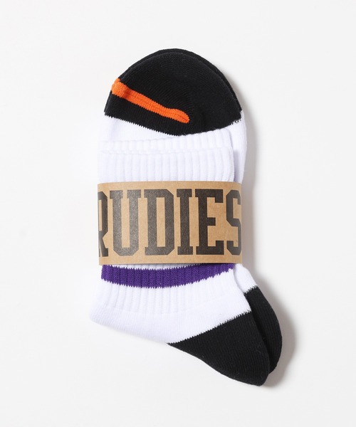 RUDIE'S(ルーディーズ)の「MIGHTY SOCKS(ソックス/靴下・メンズ・ホワイト×ブラック/ホワイト×ブルー・FREE)」の5枚目の写真