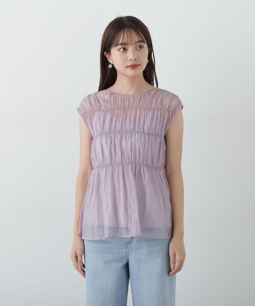 ジャイロ JAYRO 前後2WAY衿シャーリングブラウス （グレー） JAYRO(ジャイロ) シャツ/ブラウス通販｜J'aDoRe JUN ONLINE
