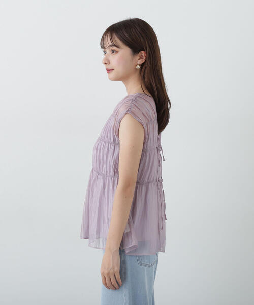 セール】前後2WAYリボンシャーリングブラウス / 1215110508