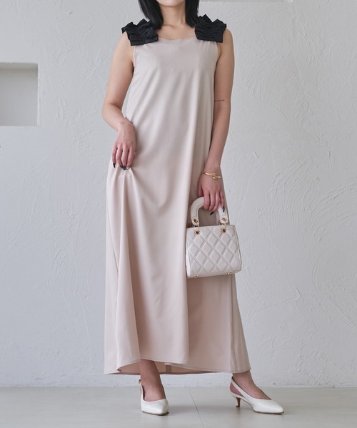 セール】lace up frill flare dress / レースアップフリルフレア