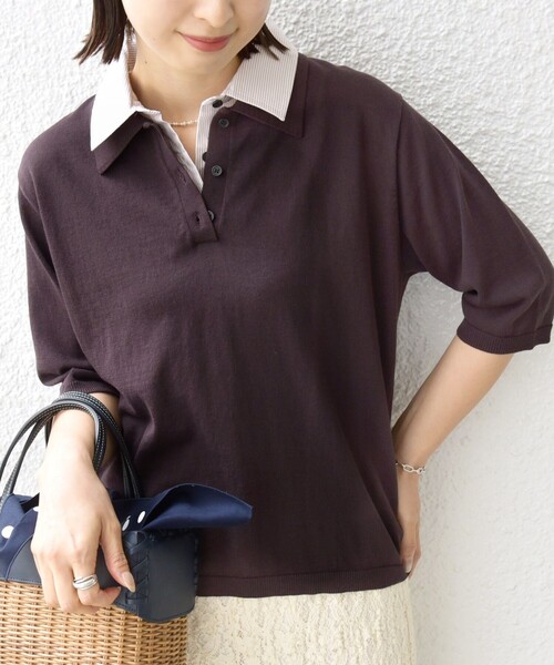 ポロシャツ美品3点セット SHIPS シップス ONLY オンリー セール】【WEB限定】〈手洗い可能〉ダブルカラー ショート