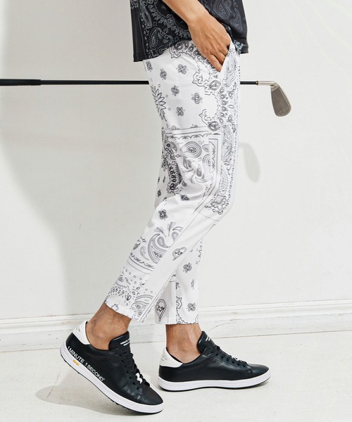 1minute 1second(ワンミニットワンセカンド)の「mp13514-bandana pattern tapered pants テーパードパンツ(その他パンツ・メンズ・ブラック×ホワイト/ホワイト×ブラック/ブラック×ブルー・S/M/L/XL)」の8枚目の写真