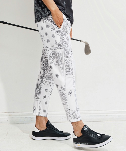 1minute 1second(ワンミニットワンセカンド)の「mp13514-bandana pattern tapered pants テーパードパンツ(その他パンツ・メンズ・ブラック×ホワイト/ホワイト×ブラック/ブラック×ブルー・S/M/L/XL)」の9枚目の写真