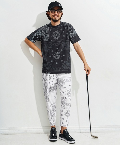 1minute 1second(ワンミニットワンセカンド)の「mp13514-bandana pattern tapered pants テーパードパンツ(その他パンツ・メンズ・ブラック×ホワイト/ホワイト×ブラック/ブラック×ブルー・S/M/L/XL)」の10枚目の写真