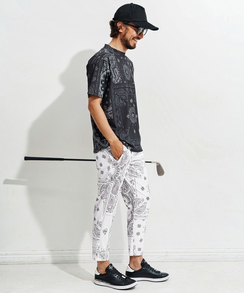 1minute 1second(ワンミニットワンセカンド)の「mp13514-bandana pattern tapered pants テーパードパンツ(その他パンツ・メンズ・ブラック×ホワイト/ホワイト×ブラック/ブラック×ブルー・S/M/L/XL)」の11枚目の写真