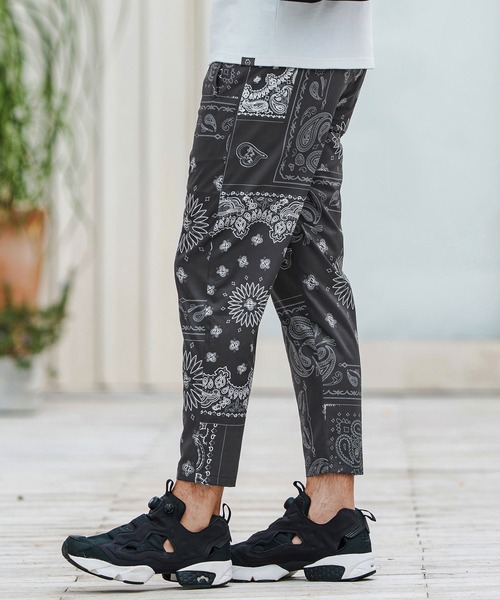 1minute 1second(ワンミニットワンセカンド)の「mp13514-bandana pattern tapered pants テーパードパンツ(その他パンツ・メンズ・ブラック×ホワイト/ホワイト×ブラック/ブラック×ブルー・S/M/L/XL)」の14枚目の写真