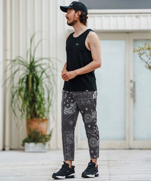 1minute 1second(ワンミニットワンセカンド)の「mp13514-bandana pattern tapered pants テーパードパンツ(その他パンツ・メンズ・ブラック×ホワイト/ホワイト×ブラック/ブラック×ブルー・S/M/L/XL)」の15枚目の写真