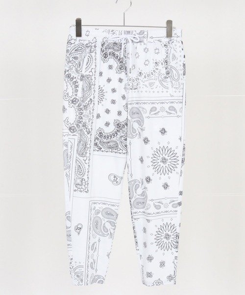 1minute 1second(ワンミニットワンセカンド)の「mp13514-bandana pattern tapered pants テーパードパンツ(その他パンツ・メンズ・ブラック×ホワイト/ホワイト×ブラック/ブラック×ブルー・S/M/L/XL)」の20枚目の写真