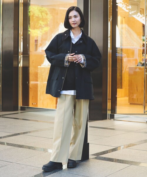 Barbour(バブアー)の「【別注】Barbour / BEDALE ジャケット(ブルゾン・レディース・ベージュ/ブラック/オリーブ・36/38)」の4枚目の写真