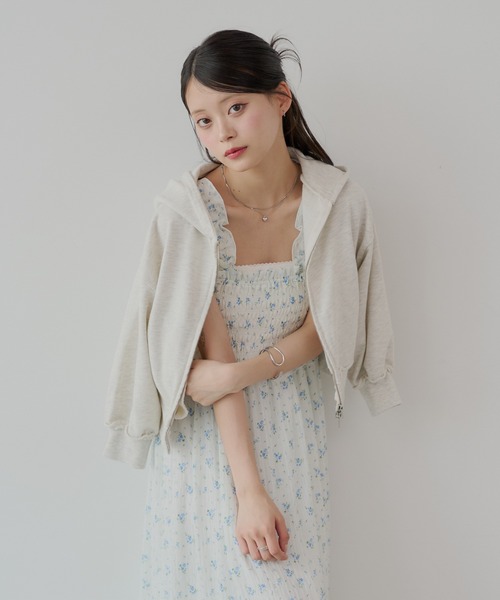 美品✨TO BE CHIC ダブルジップパーカー ブルゾン　2way セール】【5色展開】ショート丈ピグメントダブルジップパーカー