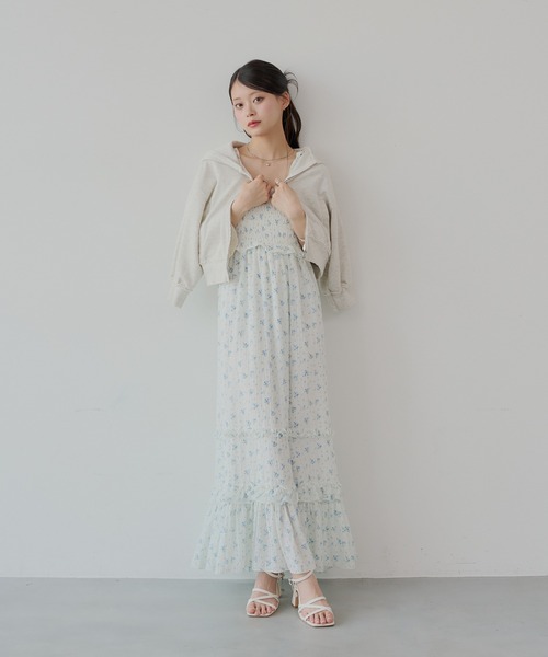 Chico（チコ）の「【5色展開】ショート丈ピグメントダブルジップパーカー（パーカー・レディース・オートミール/ネイビー/ピンク/グレー/チャコールグレー・FREE）」の7枚目の写真