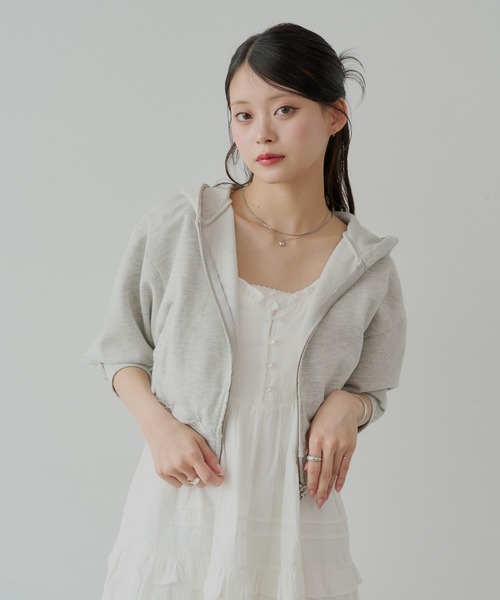 美品✨TO BE CHIC ダブルジップパーカー ブルゾン　2way セール】【5色展開】ショート丈ピグメントダブルジップパーカー