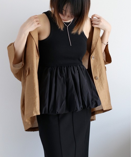 cepo（セポ）の「カップ付きドッキングタンクトップ（タンクトップ・レディース・ホワイト/ブラック・M）」の17枚目の写真