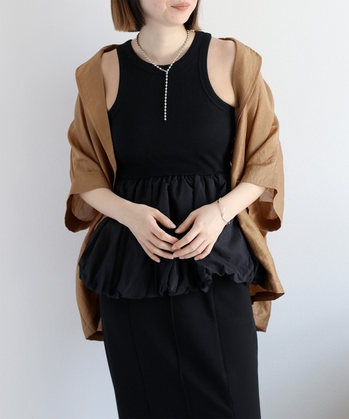 cepo（セポ）の「カップ付きドッキングタンクトップ（タンクトップ・レディース・ホワイト/ブラック・M）」の19枚目の写真