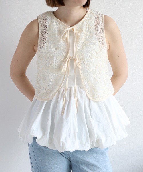 cepo（セポ）の「カップ付きドッキングタンクトップ（タンクトップ・レディース・ホワイト/ブラック・M）」の8枚目の写真