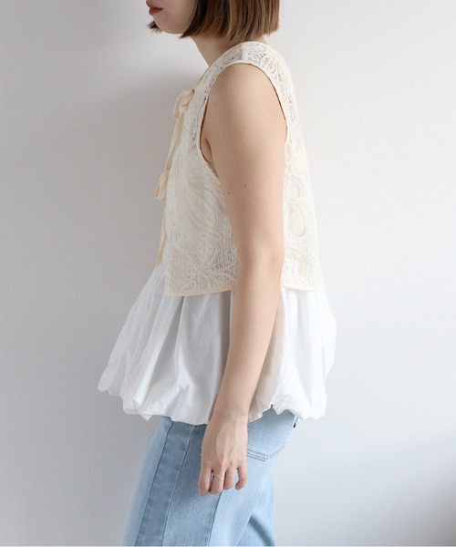 cepo（セポ）の「カップ付きドッキングタンクトップ（タンクトップ・レディース・ホワイト/ブラック・M）」の10枚目の写真