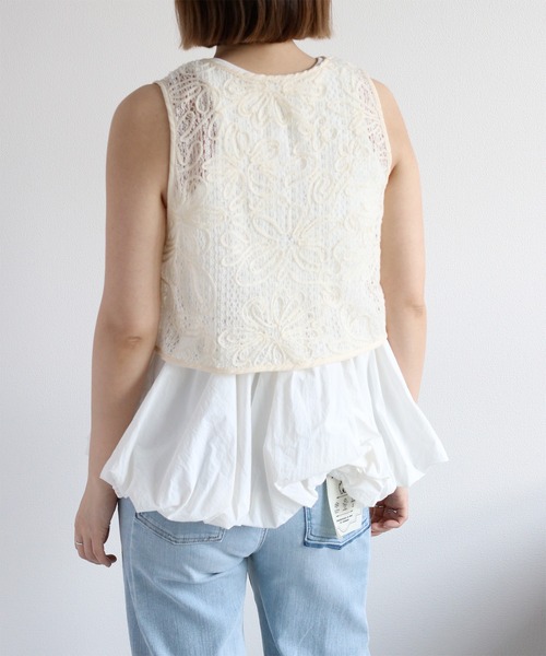 cepo（セポ）の「カップ付きドッキングタンクトップ（タンクトップ・レディース・ホワイト/ブラック・M）」の11枚目の写真